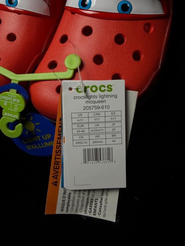 Crocs Cars Classic Clog Lightning Mcqueen 45-46 2