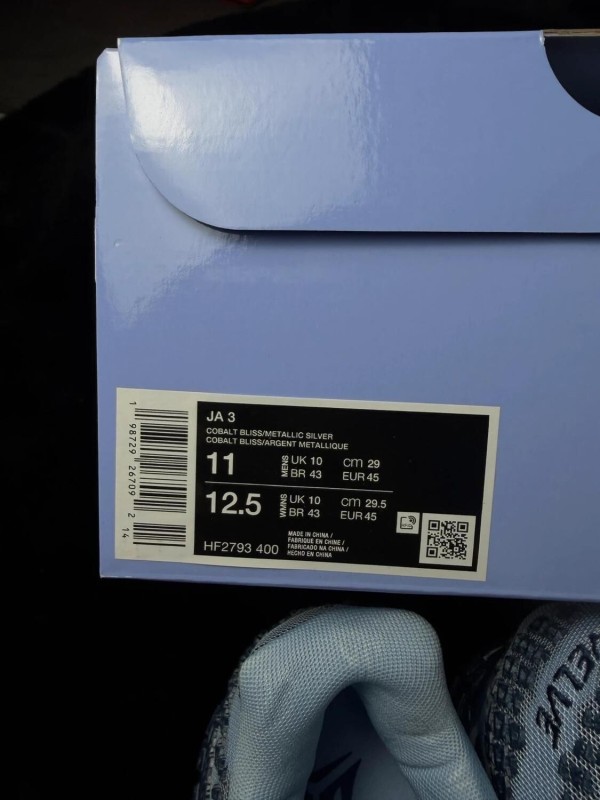 Nike Ja 3 Cobalt Bliss Blue - Taille 45 2