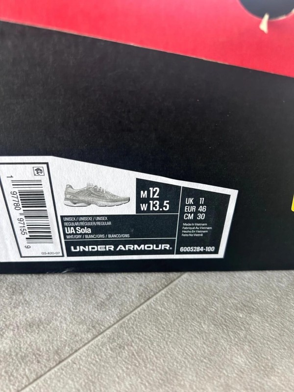 Under Armour UA sola Silver White Grey 2