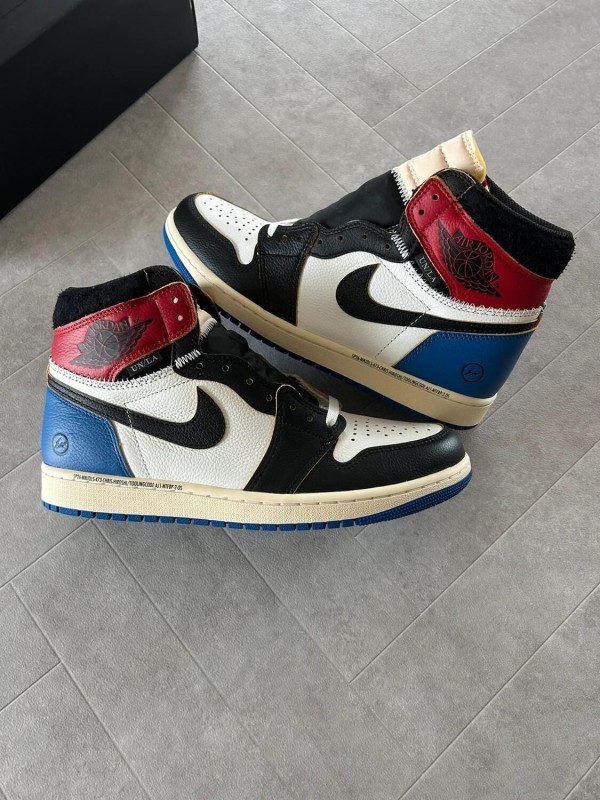 Jordan 1 union x fragment blue varsity red
