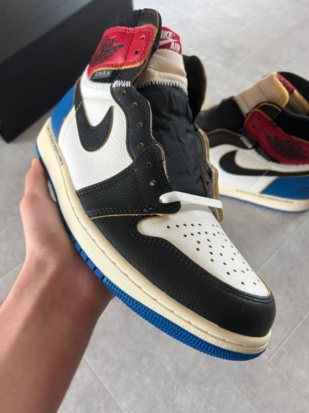 Jordan 1 union x fragment blue varsity red