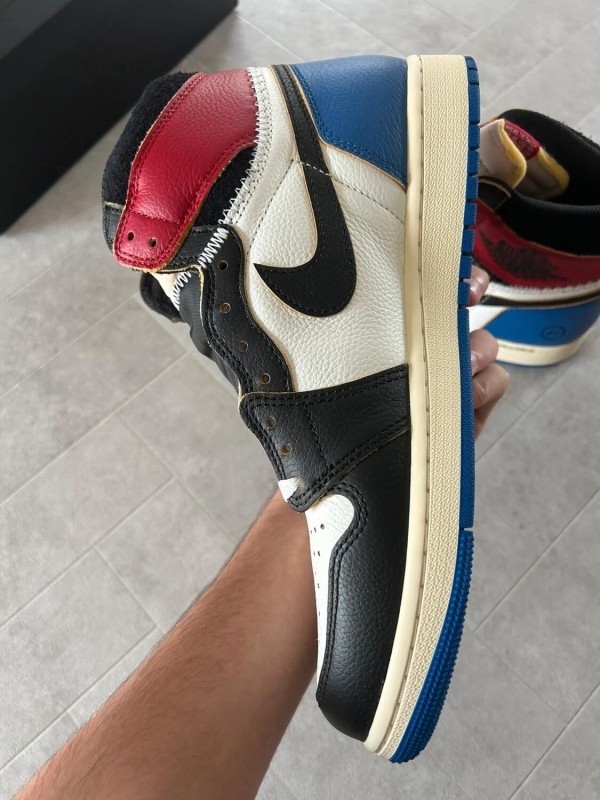 Jordan 1 union x fragment blue varsity red 2