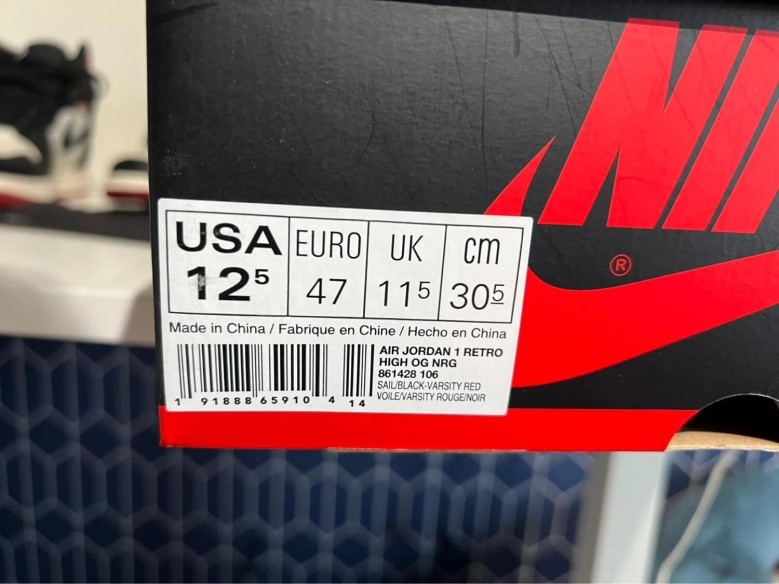 Nike Air Jordan 1 High Not For Resale Red
