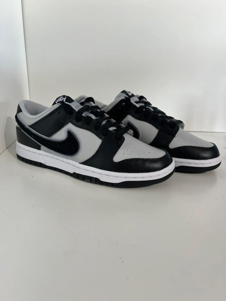 Nike dunk low chenille swoosh black grey