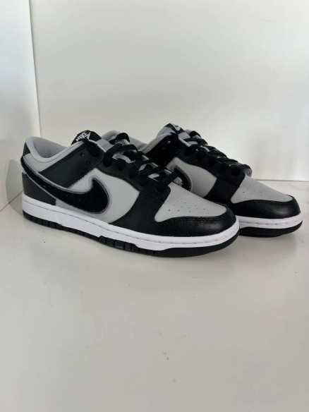 Nike dunk low chenille swoosh black grey