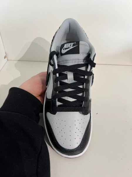Nike dunk low chenille swoosh black grey