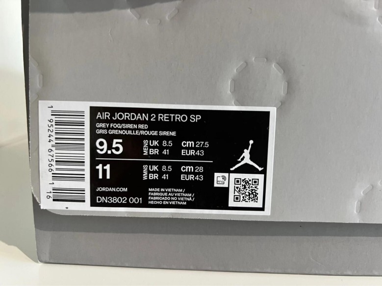 Nike air jordan 2 union grey fog