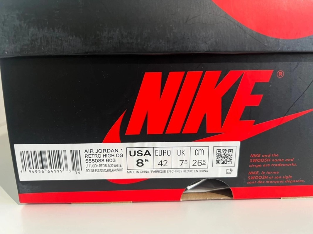 Nike air jordan 1 high light fusion red 2