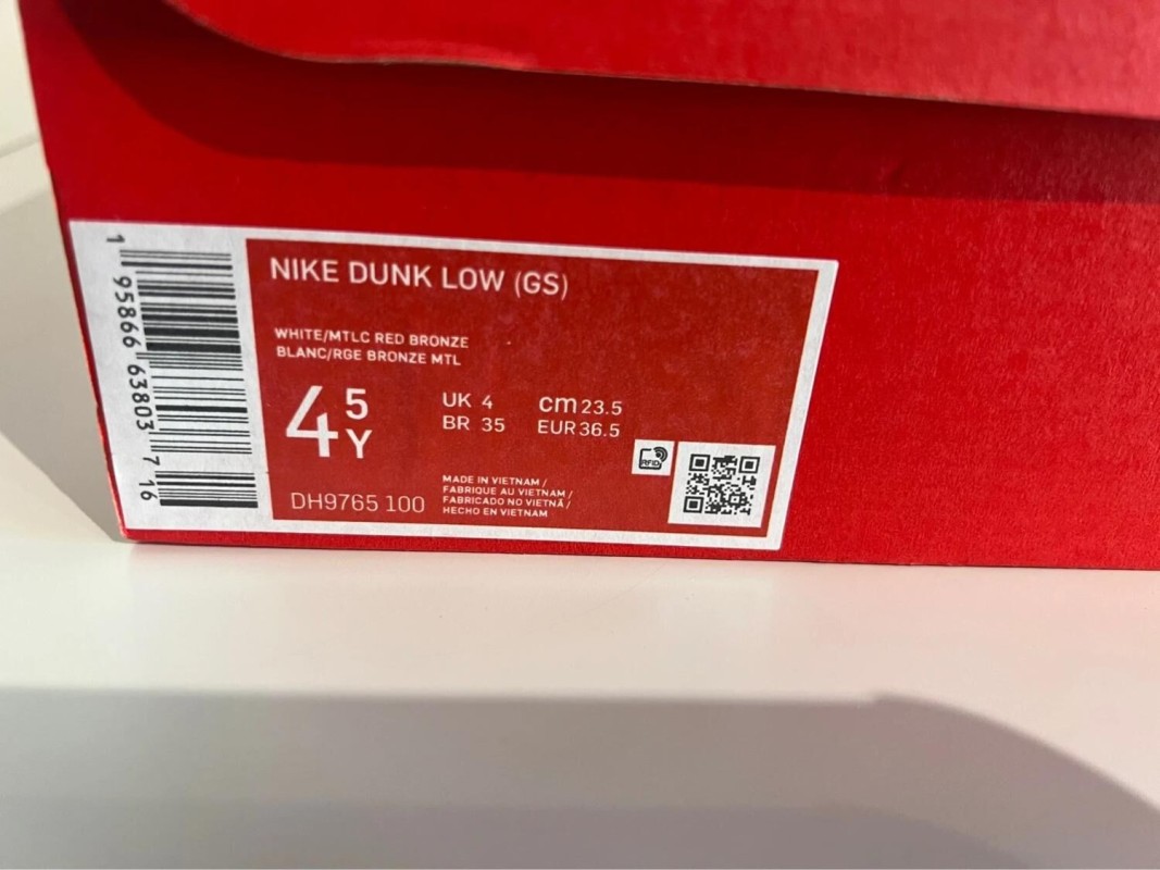 Nike dunk low white pink (GS) 2