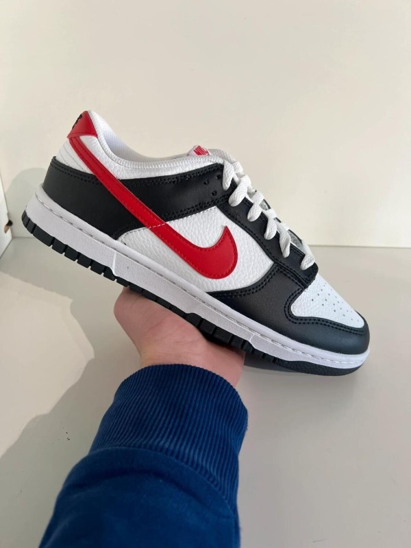 Nike dunk low red swoosh panda