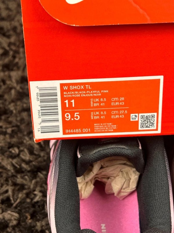 Nike shox TL noir rose playful pink taille 43 2