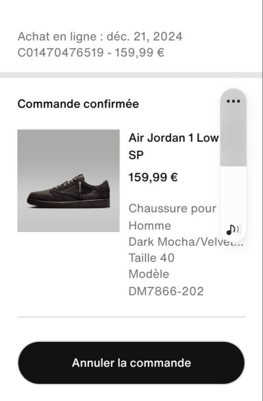 Air Jordan 1 low og sp velvet brown x Travis Scott