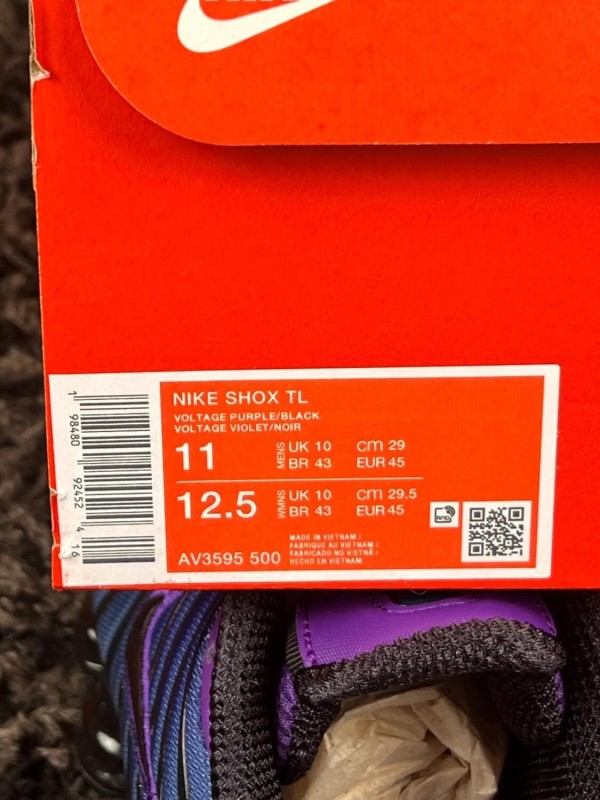 Nike shox TL noir violet voltage purple taille 45 2