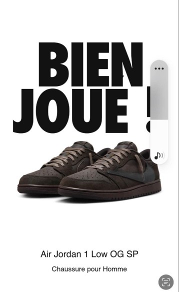 Air Jordan 1 low og sp velvet brown x Travis Scott