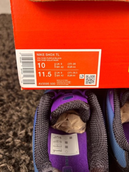 Nike shox TL noir violet voltage purple taille 44