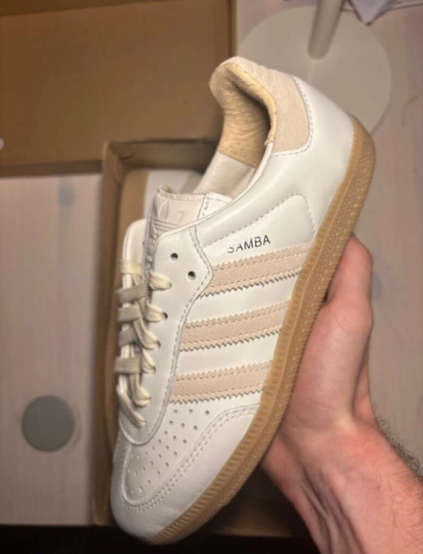 adidas samba OG core white en cuir