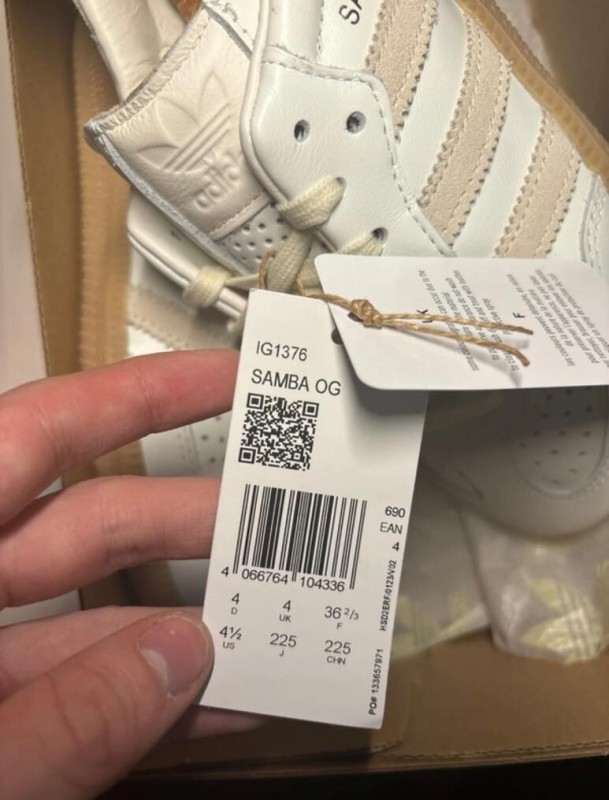 adidas samba OG core white en cuir 2