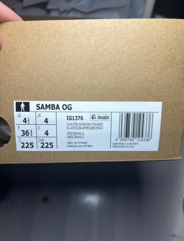 adidas samba OG core white en cuir 2