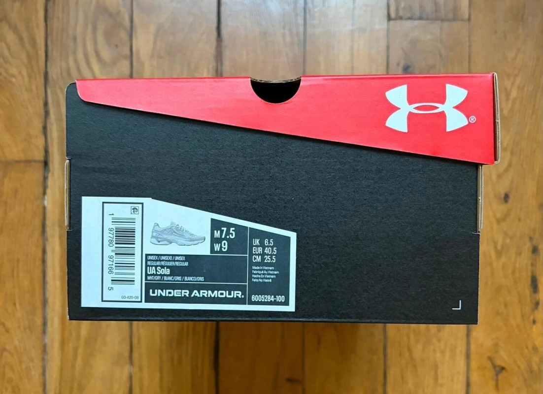 Under armour UA sola white silver grey metallic blanc argent gris 40,5 2