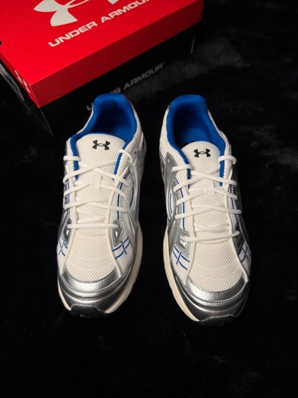 Under armour UA Sola White metallic silver blue - taille 46 2