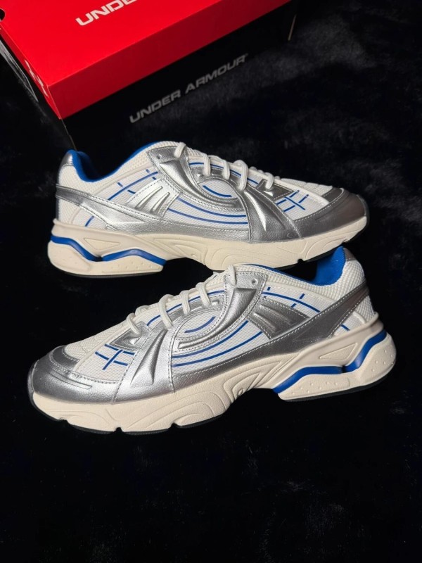 Under armour UA Sola White metallic silver blue - taille 46 2
