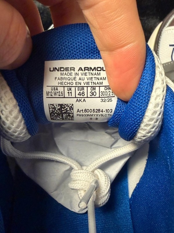 Under armour UA Sola White metallic silver blue - taille 46 2