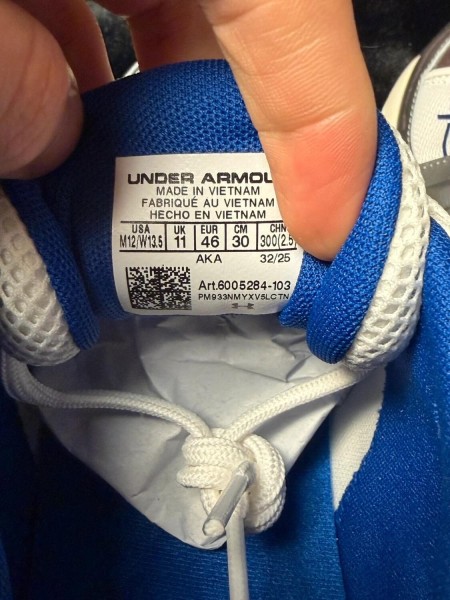 Under armour UA Sola White metallic silver blue - taille 46
