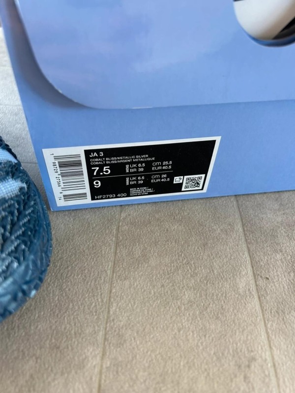 Nike Ja 3 cobalt bliss metallic silver blue All star 2