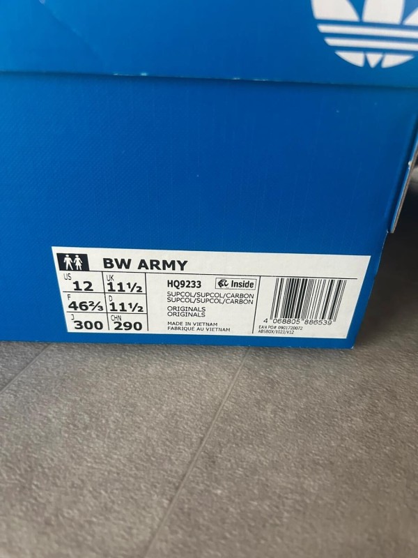 adidas bw army dark green patent grey sup cool carbone black - 46 2/3 2