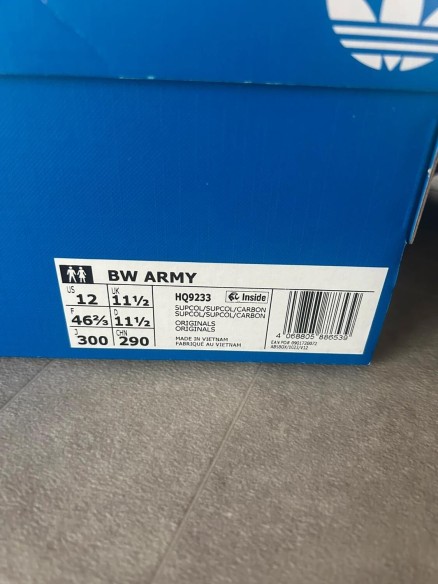 adidas bw army dark green patent grey sup cool carbone black - 46 2/3