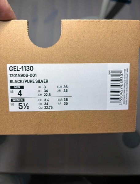 Asics 1130 black pure silver