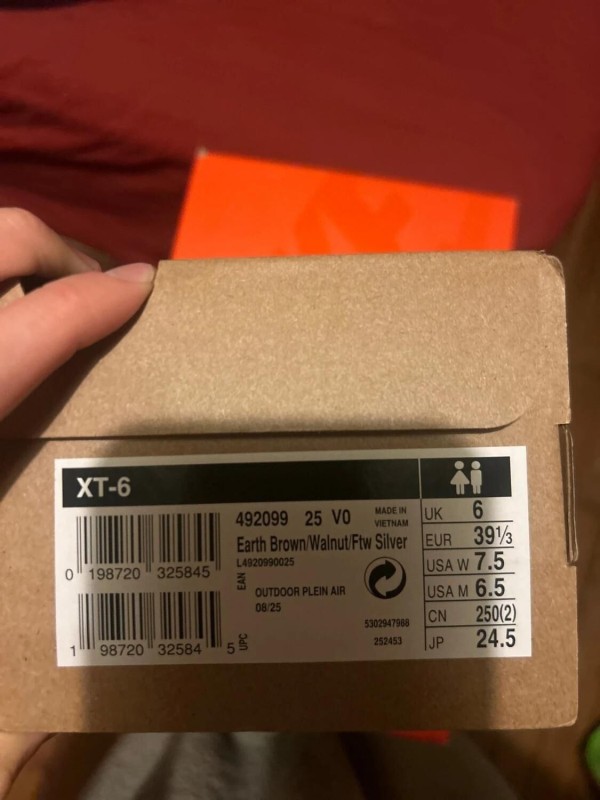 Salomon XT-6 earth brown walnut taille 39 1/3 2
