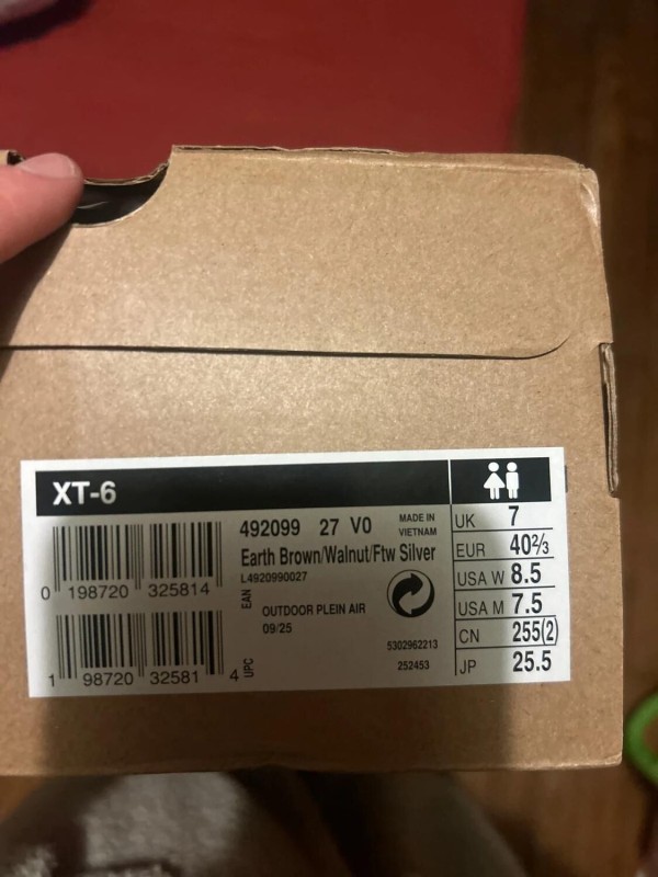 Salomon XT-6 earth brown walnut taille 40 2/3 2