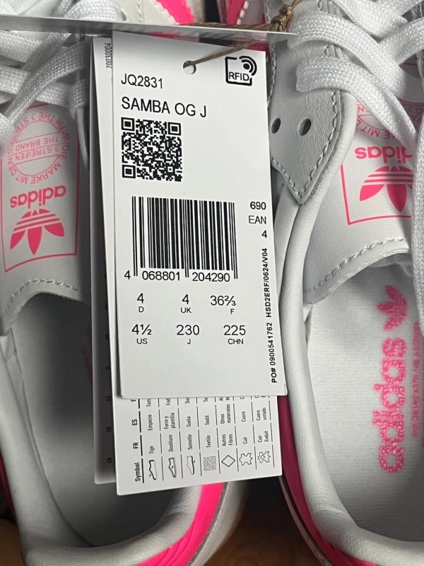 adidas samba og blanche et rose taille 36,5 2