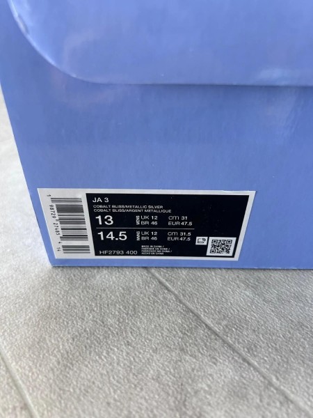Nike ja 3 all star blue cobalt silver metallic