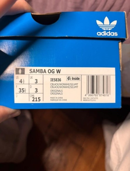 adidas samba OG black wonder white taille 35,5