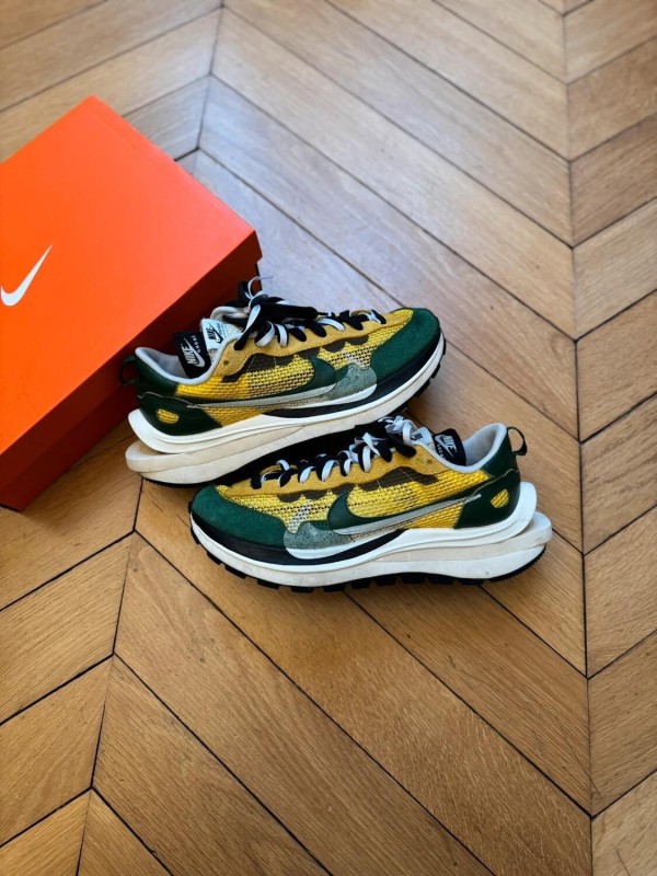 Nike vaporwaffle sacai yellow green brasil Brazil