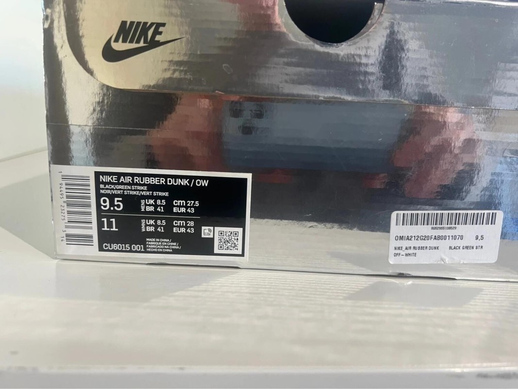 Nike dunk low X Off-White Rubber Green Strike 2