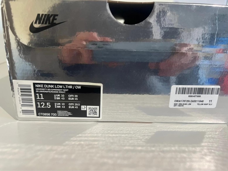 Nike Dunk Low X Off-White University Gold (Michigan)