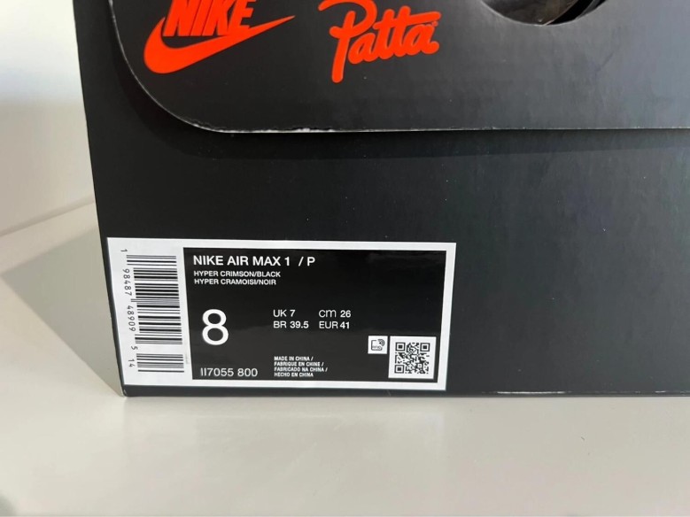 Nike air max 1 patta hyper crimson