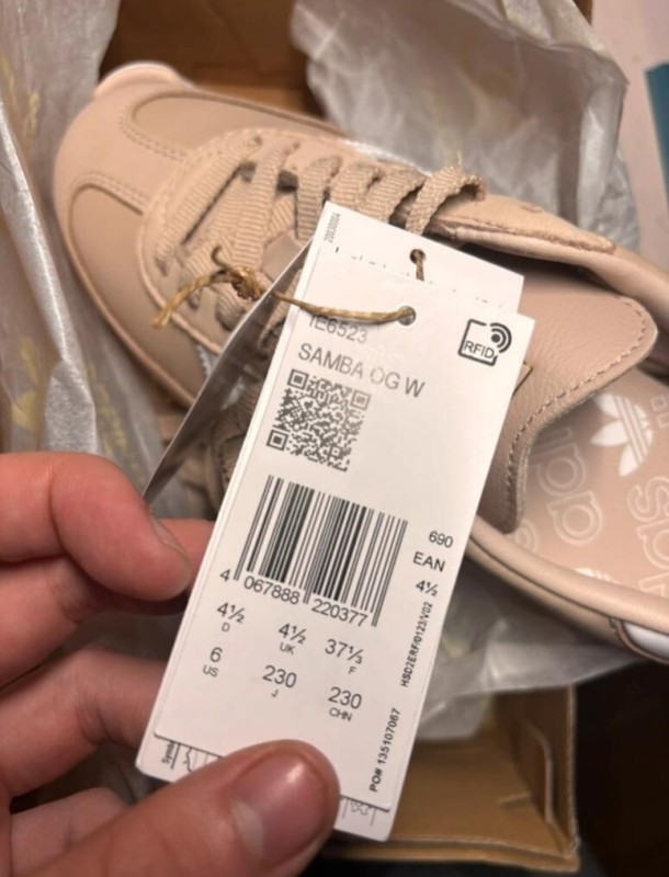 adidas samba og wonder beige taupe taille 37 1/3 2