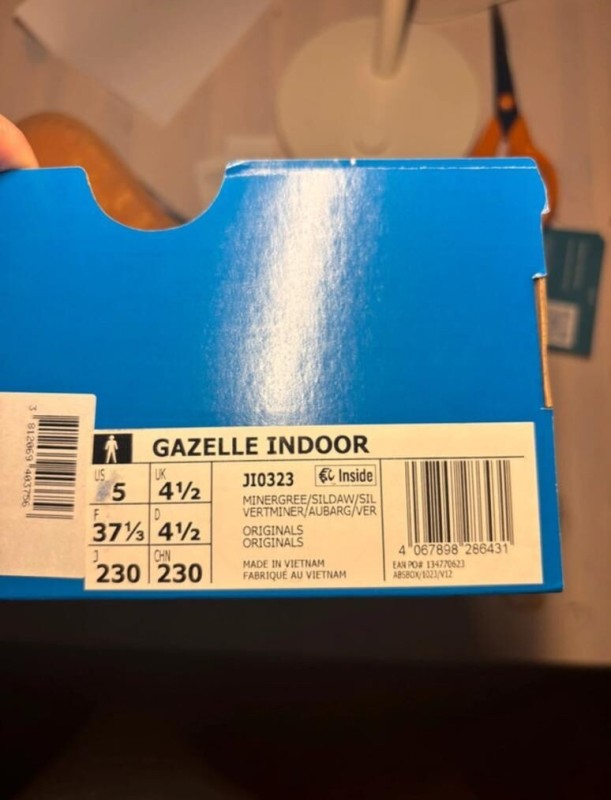 adidas gazelle indoor mineral green taille 37 1/3 2