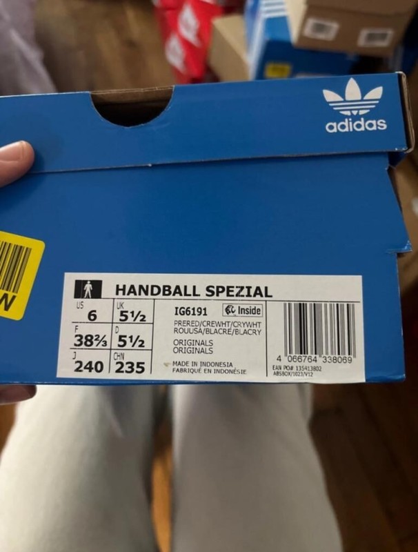 adidas handball spezial preloved red gum taille 38 2/3 2