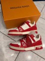 Louis Vuitton LV trainer product red rouge blanc taille 7 42-42,5