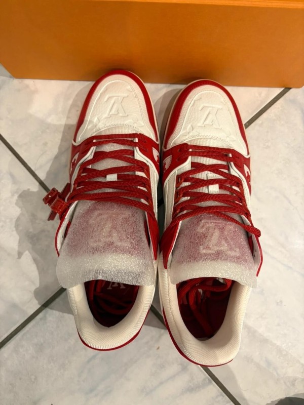 Louis Vuitton LV trainer product red rouge blanc taille 7 42-42,5 2
