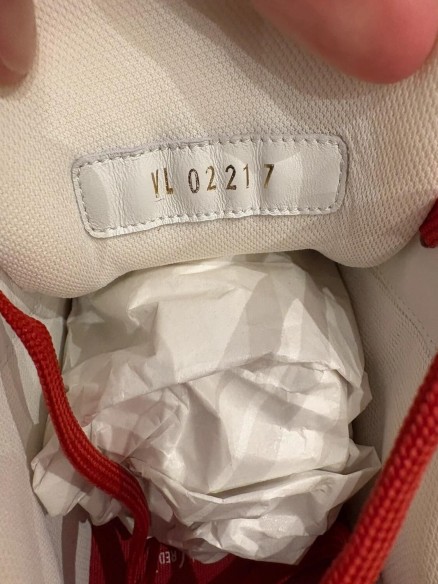 Louis Vuitton LV trainer product red rouge blanc taille 7 42-42,5