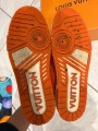 Louis Vuitton LV Trainer Signature 54 Orange Blanche taille 9 44-44,5