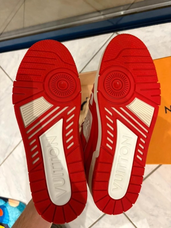 Louis Vuitton LV trainer product red rouge blanc taille 7 42-42,5 2