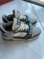 Louis Vuitton LV Trainer virgil abloh velcro gris noir bleu clair taille 6,5 41
