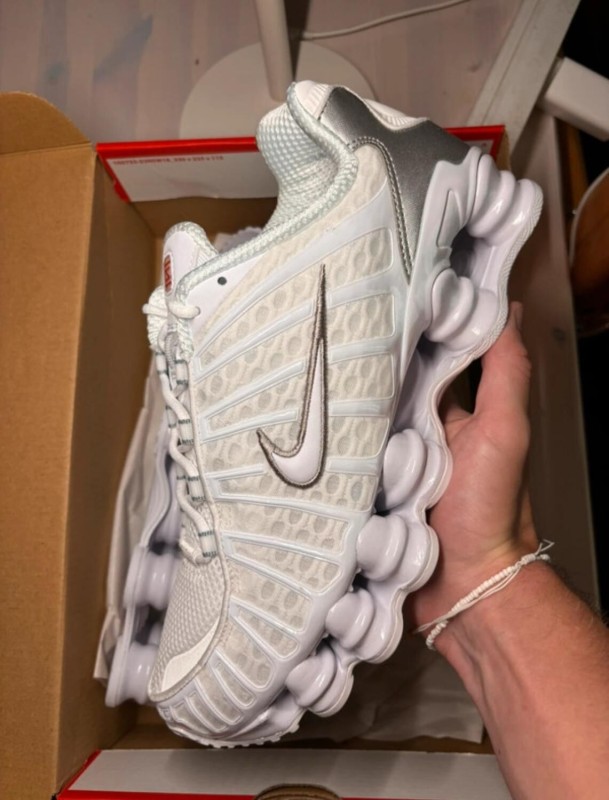 Nike Shox TL White metallic silver taille 42